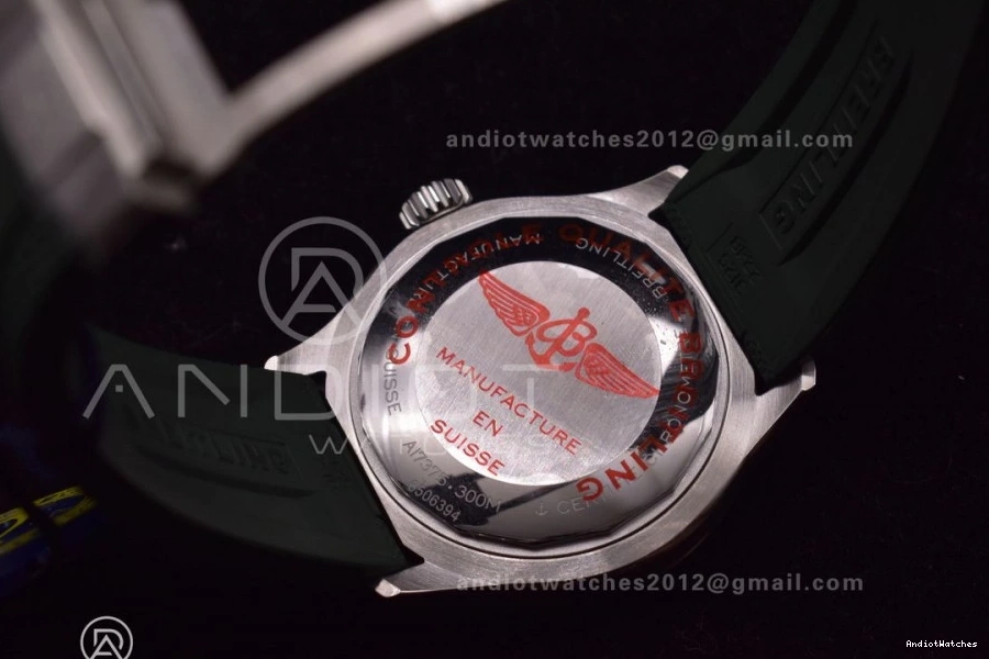 BLSF Rubber Strap 1164 Green SuperOcean Automatic Edition Orange A Dial 42 on 1:1 SS Best FashionForward 0131